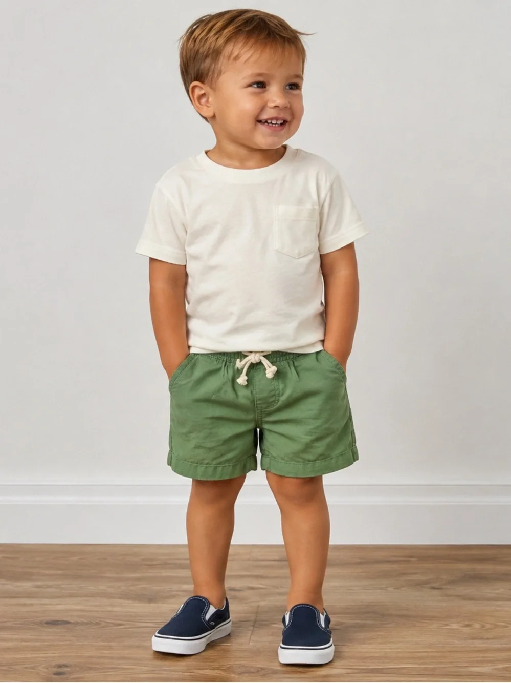 Baby Gap & Old Navy Boys 2T Shorts Bundle Green Navy